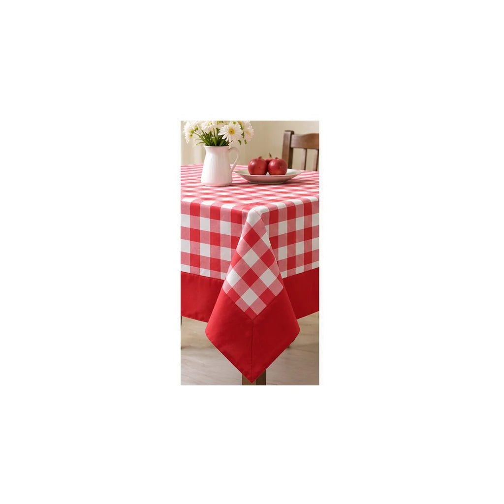 Yetoleyt Woven Cotton Check Tablecloth - Red