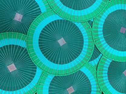Yetoleyt Round Chargers Green (Set of 2)