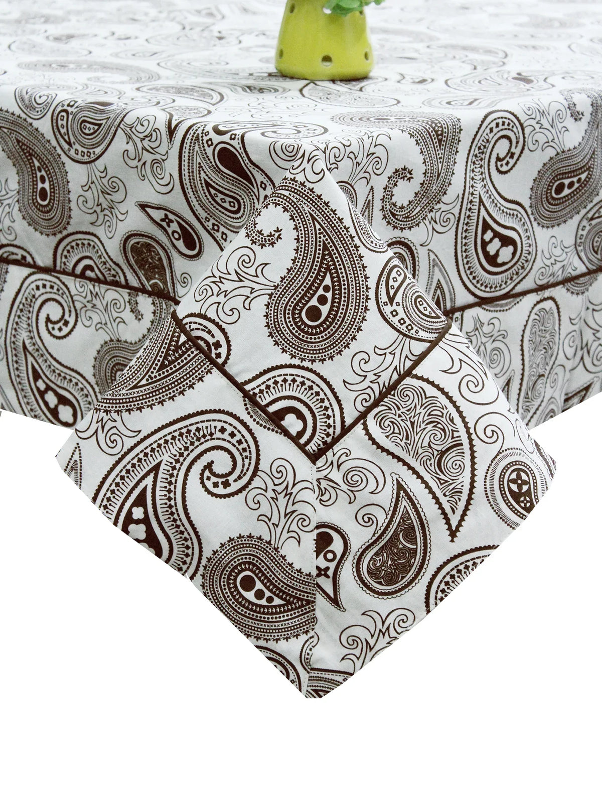 Yetoleyt Printed Cotton Damask Tablecloth - Brown