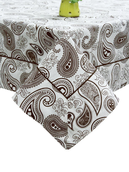 Yetoleyt Printed Cotton Damask Tablecloth - Brown