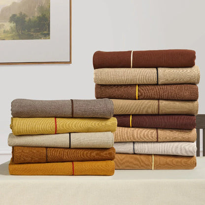 Yetoleyt Woven Cotton Plain Tablecloth - Khaki