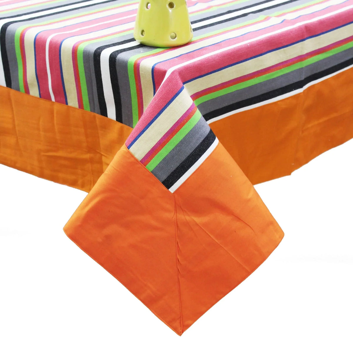 Yetoleyt Woven Cotton Stripes Tablecloth - Multicolor