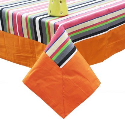 Yetoleyt Woven Cotton Stripes Tablecloth - Multicolor