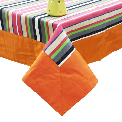 Yetoleyt Woven Cotton Stripes Tablecloth - Multicolor