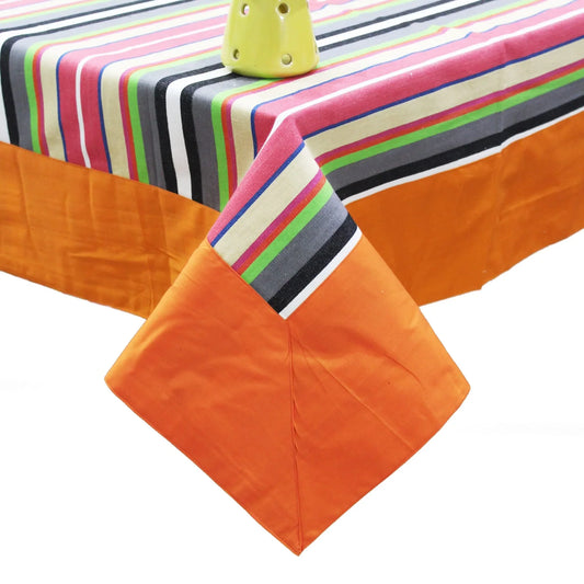 Yetoleyt Woven Cotton Stripes Tablecloth - Multicolor