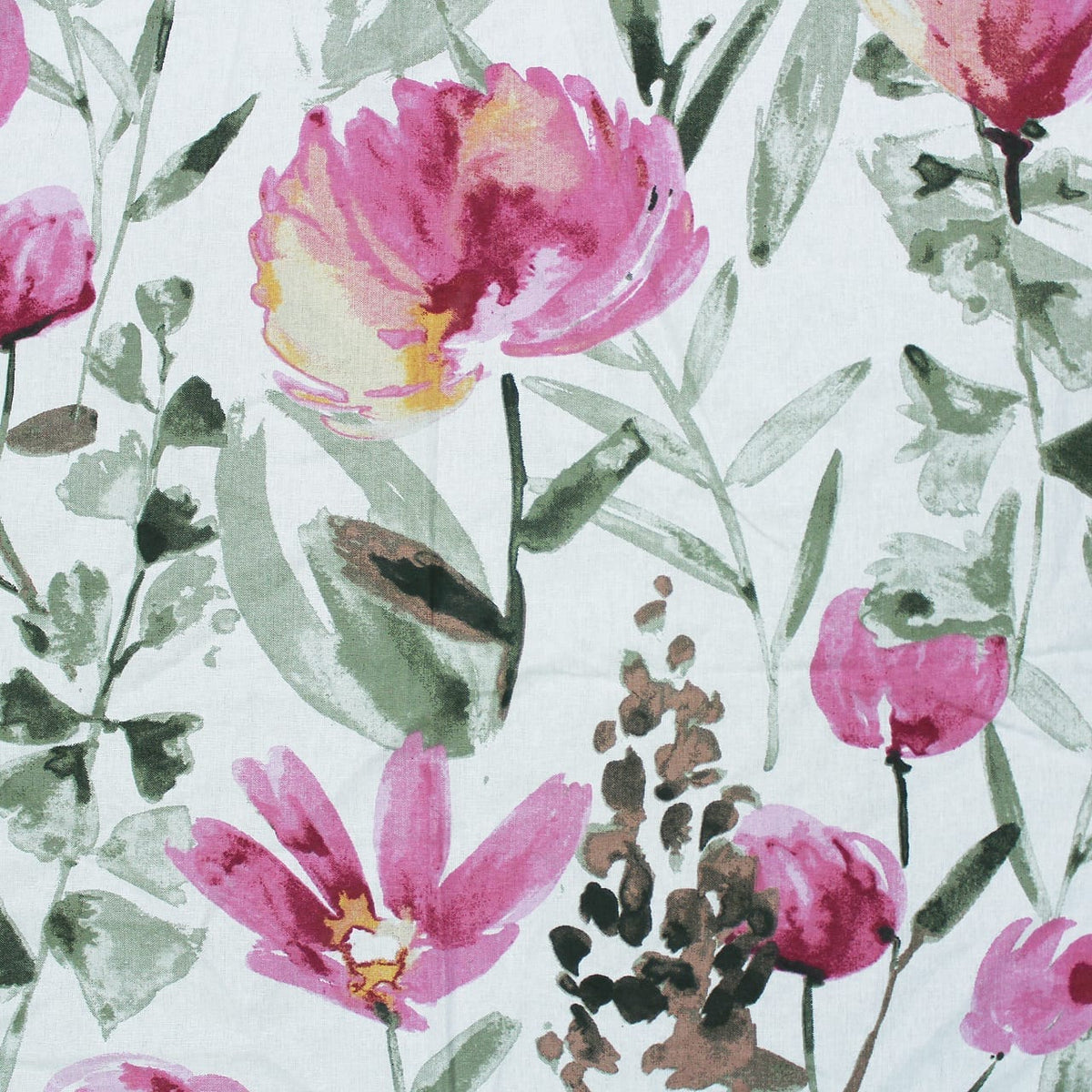 Yetoleyt Printed Cotton Floral Tablecloth - Magenta