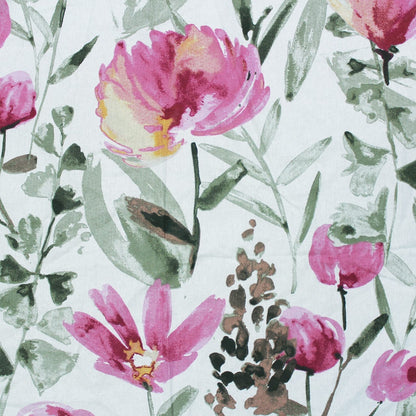 Yetoleyt Printed Cotton Floral Tablecloth - Magenta