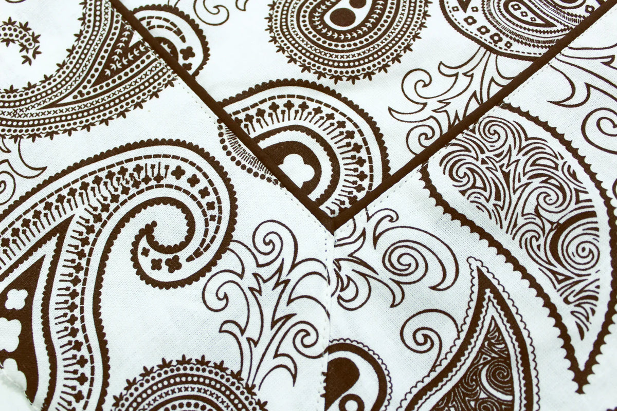 Yetoleyt Printed Cotton Damask Tablecloth - Brown