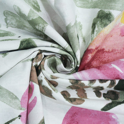Yetoleyt Printed Cotton Floral Tablecloth - Magenta