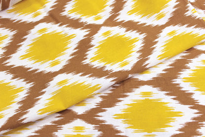 Yetoleyt Printed Cotton Damask Tablecloth - Mustard