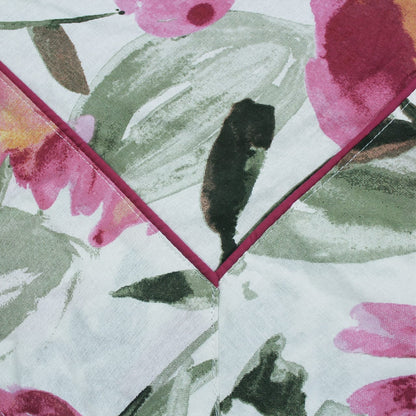 Yetoleyt Printed Cotton Floral Tablecloth - Magenta