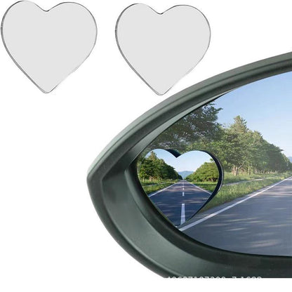 【🔥70%OFF Today】 Luxparlora™ Patent 💞Heart-shaped  Cars Blind Spot Rearview Mirror🚗, ✇360° Rotatable Field of View, 🚘Convex Wide-angle HD Crystal Glass Waterproof Durable Traffic Safety blind  spot - 2 side mirror explore