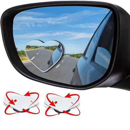 【🔥70%OFF Today】 Luxparlora™ Patent 💞Heart-shaped  Cars Blind Spot Rearview Mirror🚗, ✇360° Rotatable Field of View, 🚘Convex Wide-angle HD Crystal Glass Waterproof Durable Traffic Safety blind  spot - 2 side mirror explore