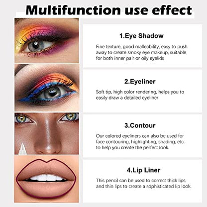 🔥Long‑Lasting Waterproof Eyeliner Pencil – 13 Vibrant Shades