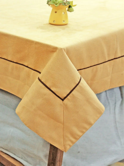 Yetoleyt Suede-Feel Microfiber Tablecloth - GOLD