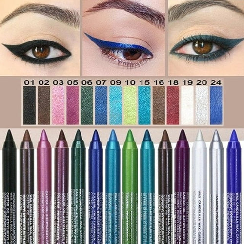 🔥Long‑Lasting Waterproof Eyeliner Pencil – 13 Vibrant Shades
