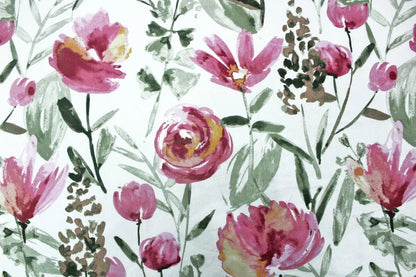 Yetoleyt Printed Cotton Floral Tablecloth - Magenta