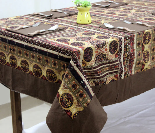 Yetoleyt Printed Cotton Traditional Tablecloth - Brown