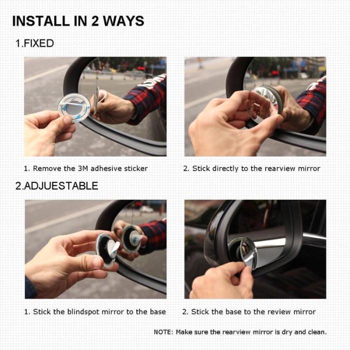 【🔥70%OFF Today】 Luxparlora™ Patent 💞Heart-shaped  Cars Blind Spot Rearview Mirror🚗, ✇360° Rotatable Field of View, 🚘Convex Wide-angle HD Crystal Glass Waterproof Durable Traffic Safety blind  spot - 2 side mirror explore